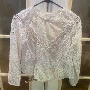White Lace Kids Blouse